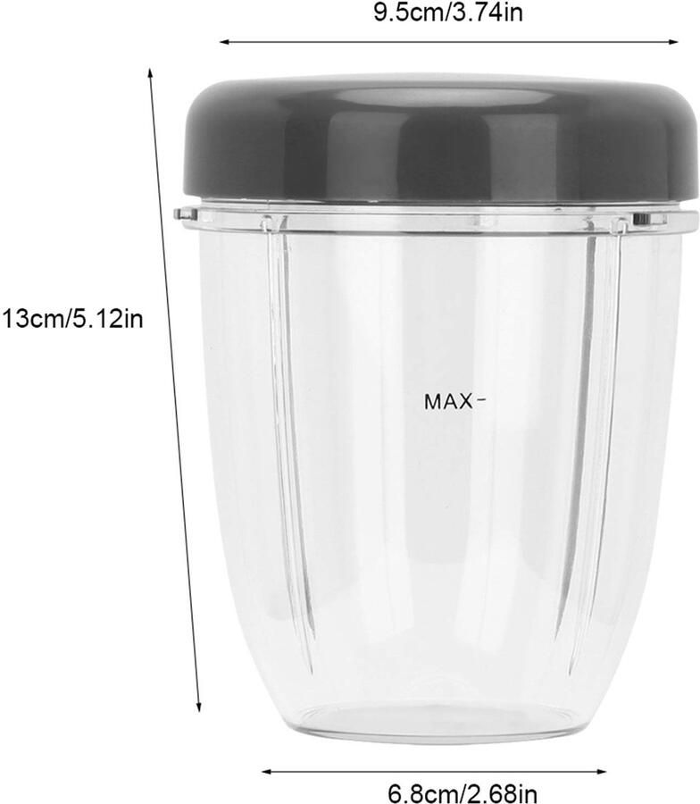 SnelShoppen Nutribullet Blender Cups Set Vervangingsonderdelen voor 900W Blender 18oz 24oz 32oz Cups en Deksels Perfect voor Smoothies en Ge