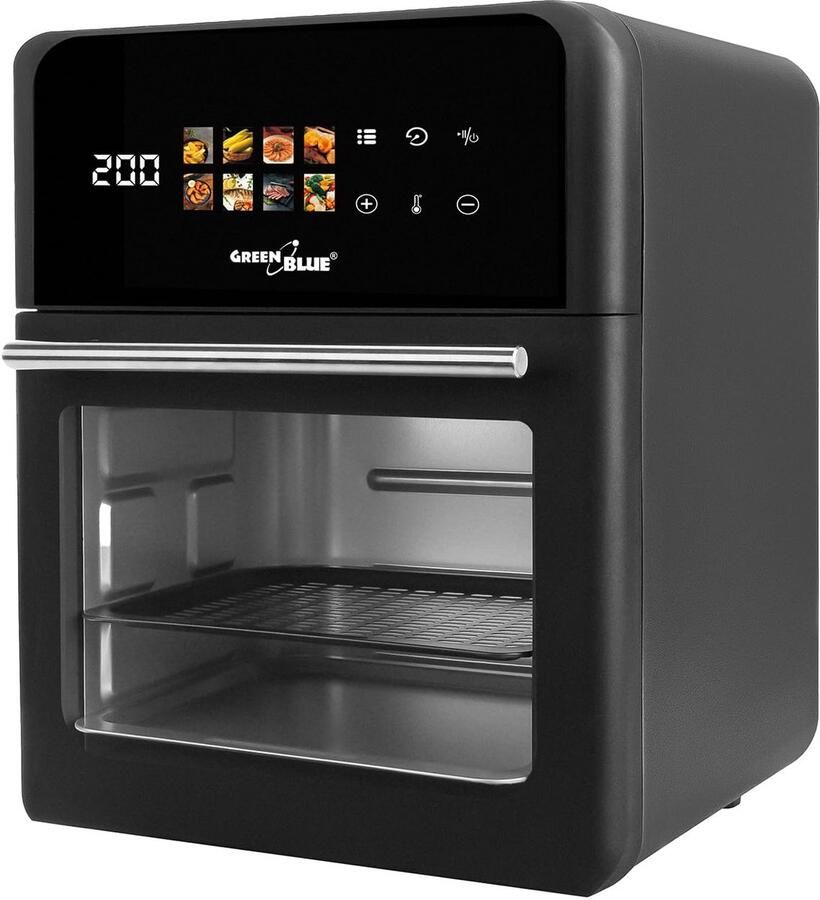 SnelShoppen Olievrije Friteuse 10L Heteluchtfriteuse met Kijkvenster 1800W 8 Programma's Touchscreen Display Timer 60 min 70–200°C Gezond K