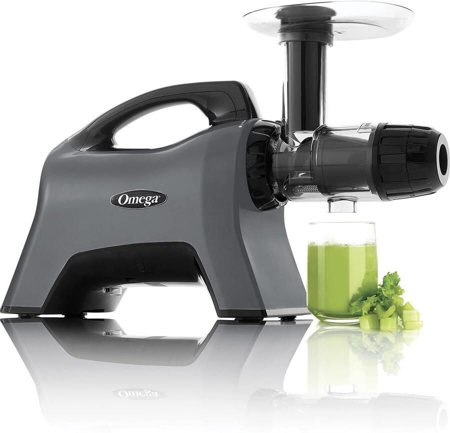 SnelShoppen Omega Sapcentrifuge MM1500 Krachtige en Stille Sapmaker RVS Kleur Geschikt voor Groenten en Fruit Ideaal voor Keuken en Gezonde