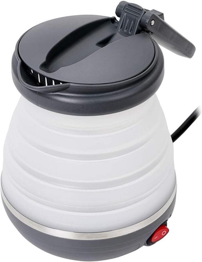 SnelShoppen Opvouwbare Reiswaterkoker 0 6L Elektrisch 750W met Roestvrijstalen Verwarmingselement Automatische Uitschakeling Ideaal voor Camping e