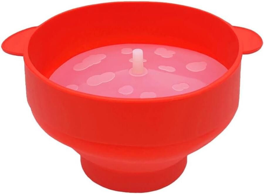 SnelShoppen Opvouwbare Siliconen Magnetron Popcorn Maker Hetelucht Popcorn Pot met Deksel en Handvat Vaatwasserbestendig voor Feesten Camping e