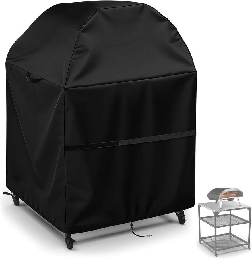 SnelShoppen Outdoor Pizza Oven Tafelcover 83x63x127cm Waterdichte Grill Tafel Covers voor Ooni Oven en Medium Tafel Zwart