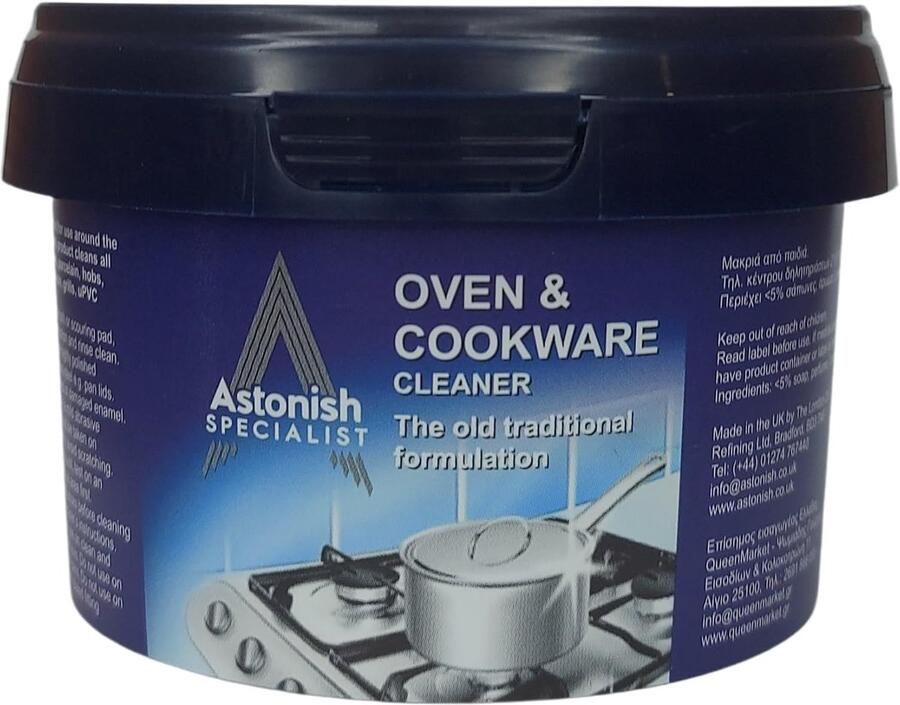 SnelShoppen Oven & Pannenschoonmaker 400g Traditionele Reinigingspasta voor Oven Pannen Glazen Hobs Badkamers Vegan en Geurvrij