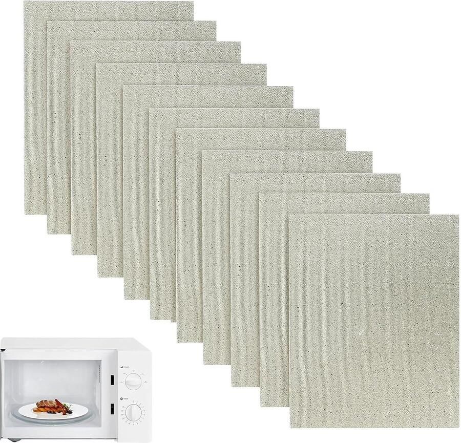 SnelShoppen Pack van 11 Universele Mica Platen 15 x 12 cm Hoge Kwaliteit Microwaves Mica Platen voor Magnetron en Magnetron Oven