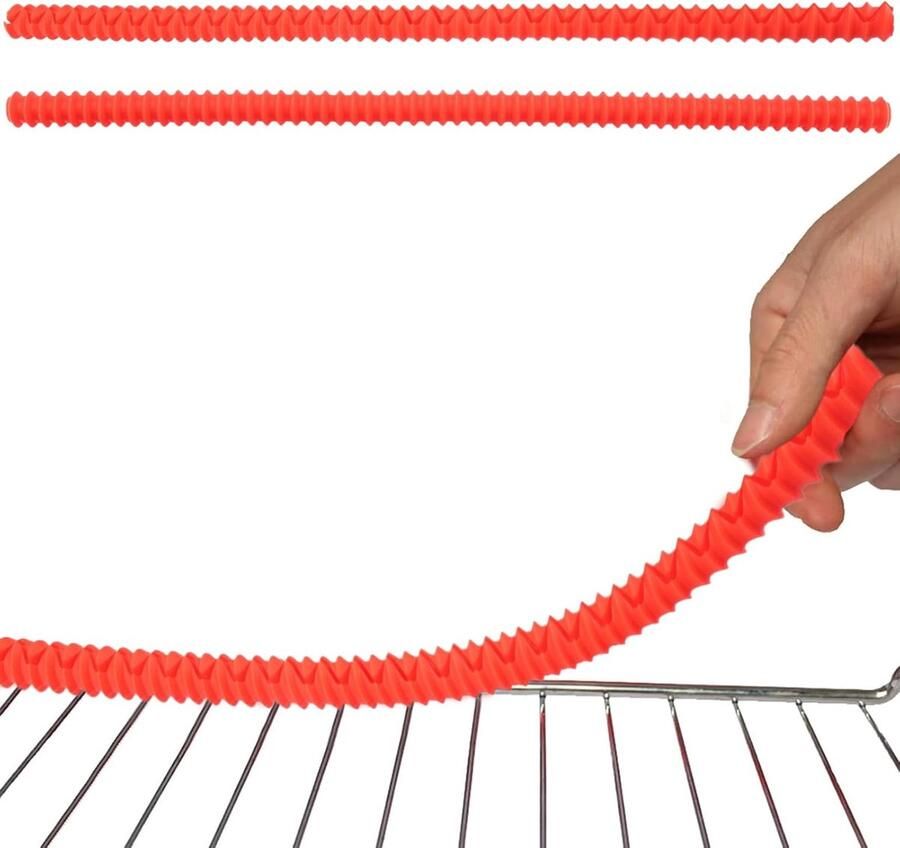 SnelShoppen Pack van 2 Oven Rack Protectors Siliconen Warmte Isolatie Oven Rek Beschermers 13.78 x 0.59 inch Anti-slip Keukenaccessoires