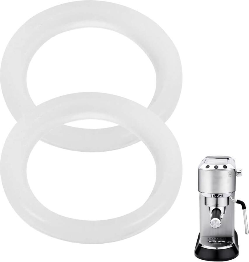 SnelShoppen Pack van 2 Siliconen Dichtingen Compatibel met DeLonghi Koffiemachines EC680 EC685 EC820 EC850 EC860 Hittebestendige Kettle Seal voor H