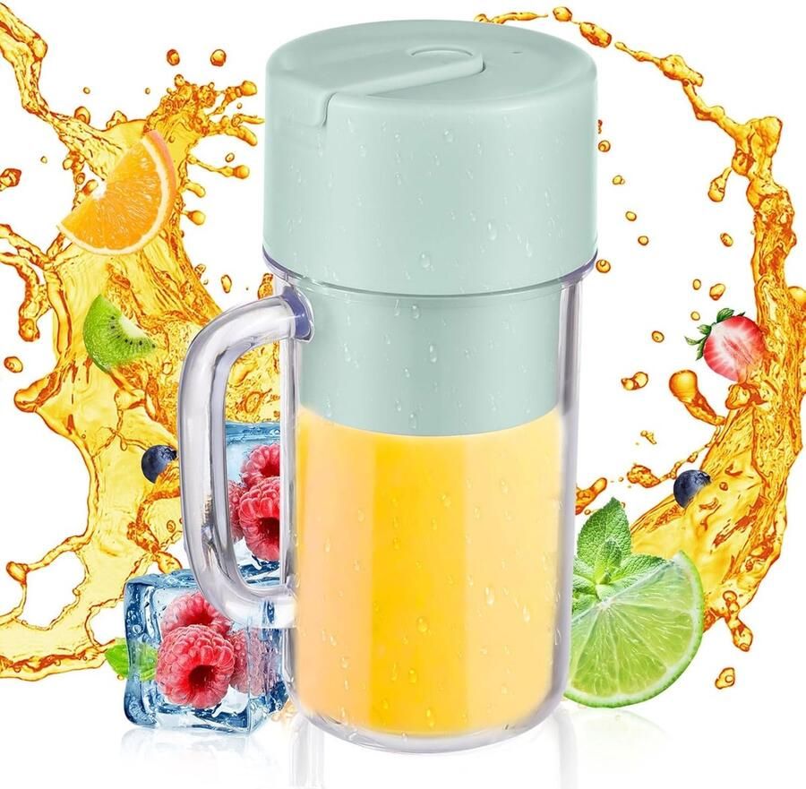 SnelShoppen Personal Blender 22000rpm 6 Bladen USB Type-C Oplaadbaar IP67 Waterdicht Handheld Smoothie Maker voor Thuis Kantoor Reizen en