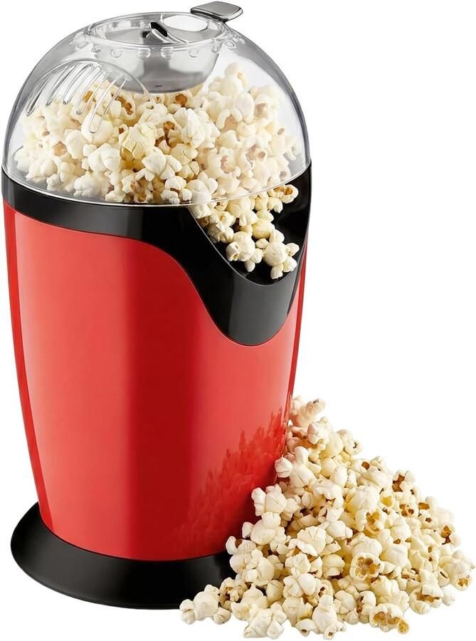SnelShoppen Popcornmachine 1200 W 2 5 l Hete Lucht Popcornmaker zonder Olie Snelle Popcorn in 3 Minuten voor Filmavonden Feestjes Voetbalavonde