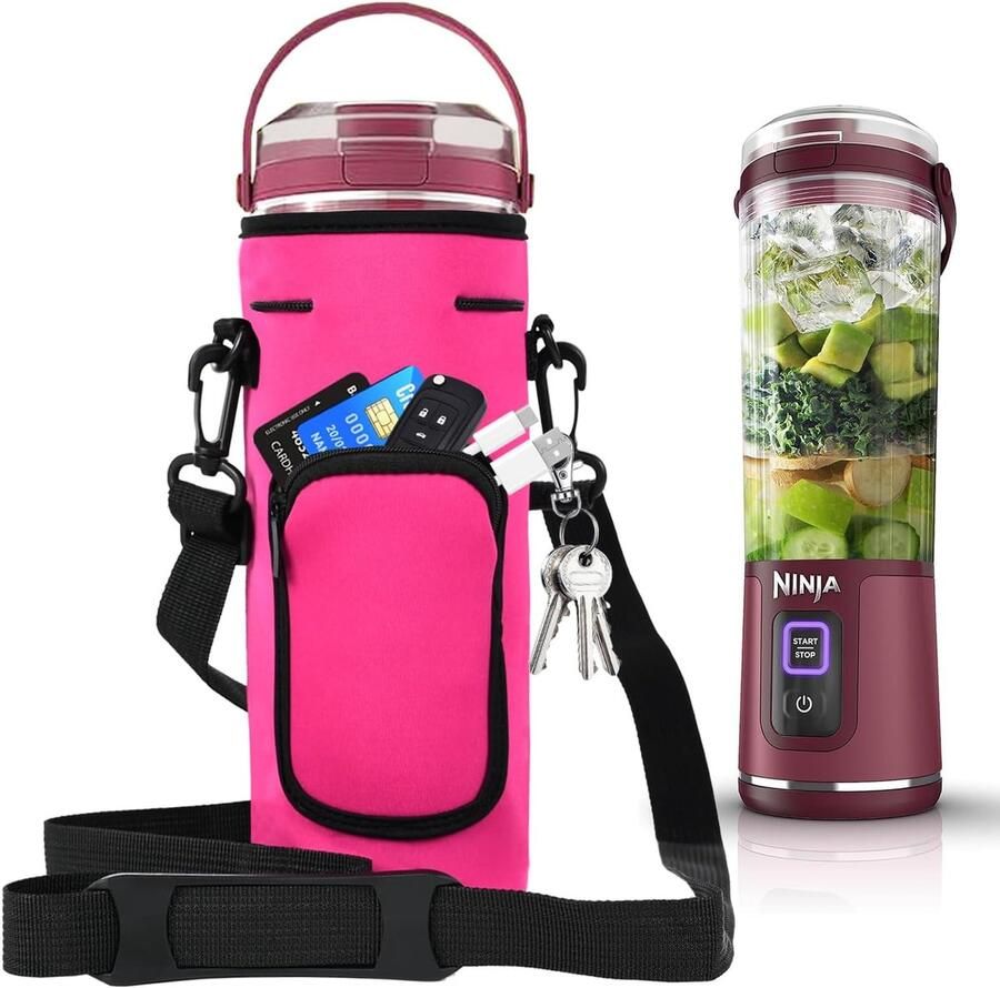 SnelShoppen Portable Blender Opbergtas met Schouderriem voor Draagbare Mixer Perfecte Pasvorm 530ml Hoogwaardige Materialen Roze Ideaal voor Re