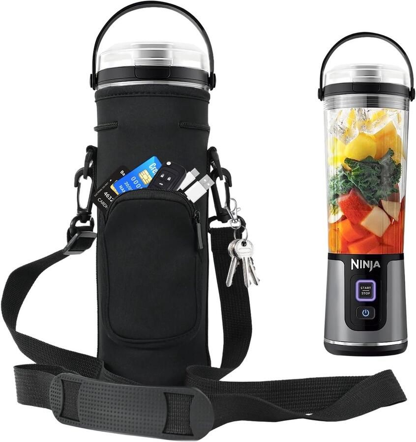 SnelShoppen Portable Blender Tas met Schouderband voor Draagbare Mixer Perfecte Pasvorm voor 530ml Blender Zwart Ideaal voor Camping Keuken en R