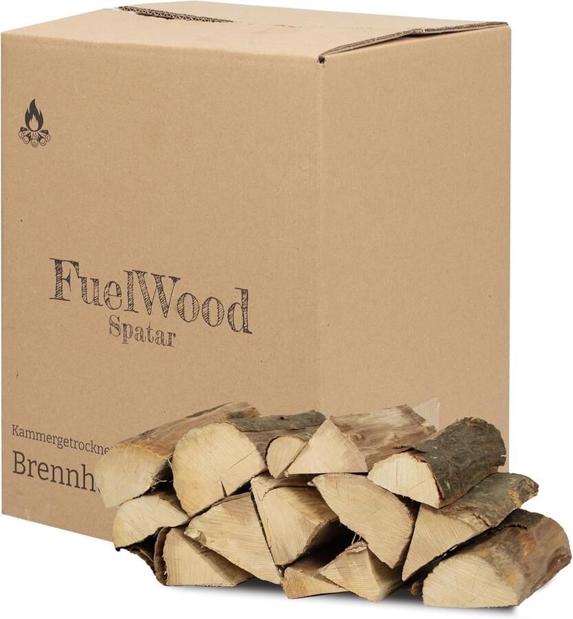 SnelShoppen Premium Beukenhout Blokken 25L Oven Gedroogd 25 cm Minder dan 15% Vocht Ideaal voor Oven Haard Barbecue Kampvuur Grillhout