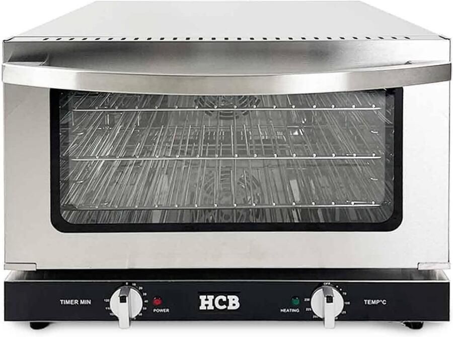 SnelShoppen Professionele 47L Heißluftoven RVS Freestanding Convection Oven 230V Keukenapparaat Ideaal voor Feesten en Catering 51.5x58x40.5