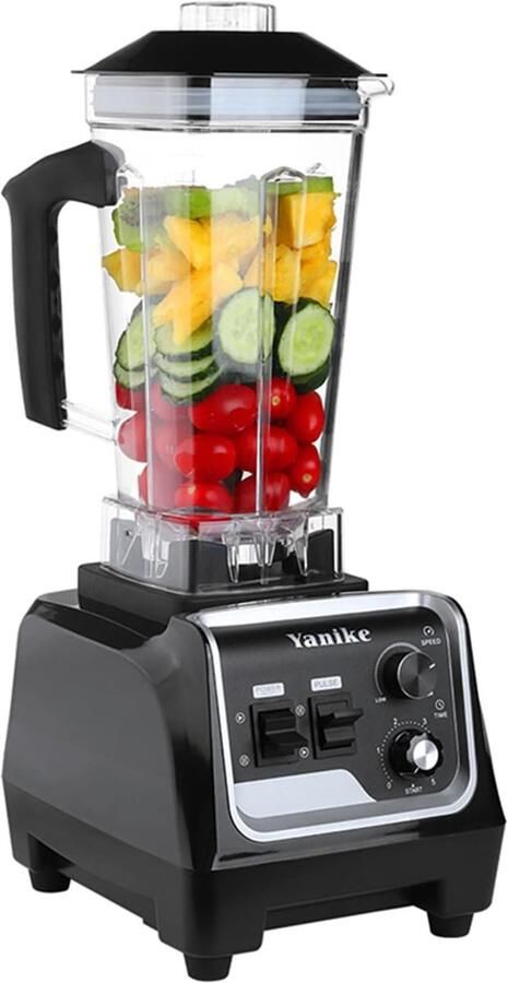 SnelShoppen Professionele Blender 2200W voor Shakes en Smoothies 2L BPA-vrij Tritan Timer Hoogwaardige Mixfunctie Keuken en Commerciële Gebruik