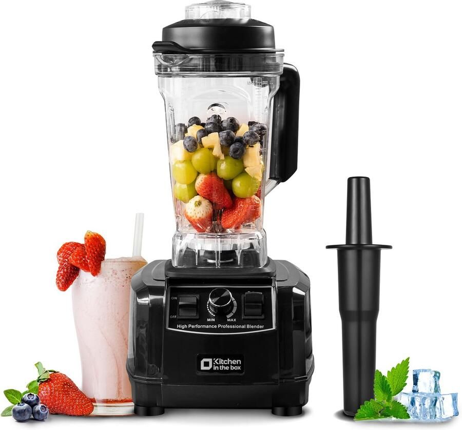 SnelShoppen Professionele Blender 2L Elektrische Blender 1500W Hoge Prestatie Perfecte Smoothies en Gemalen IJs voor Keuken en Gezinnen