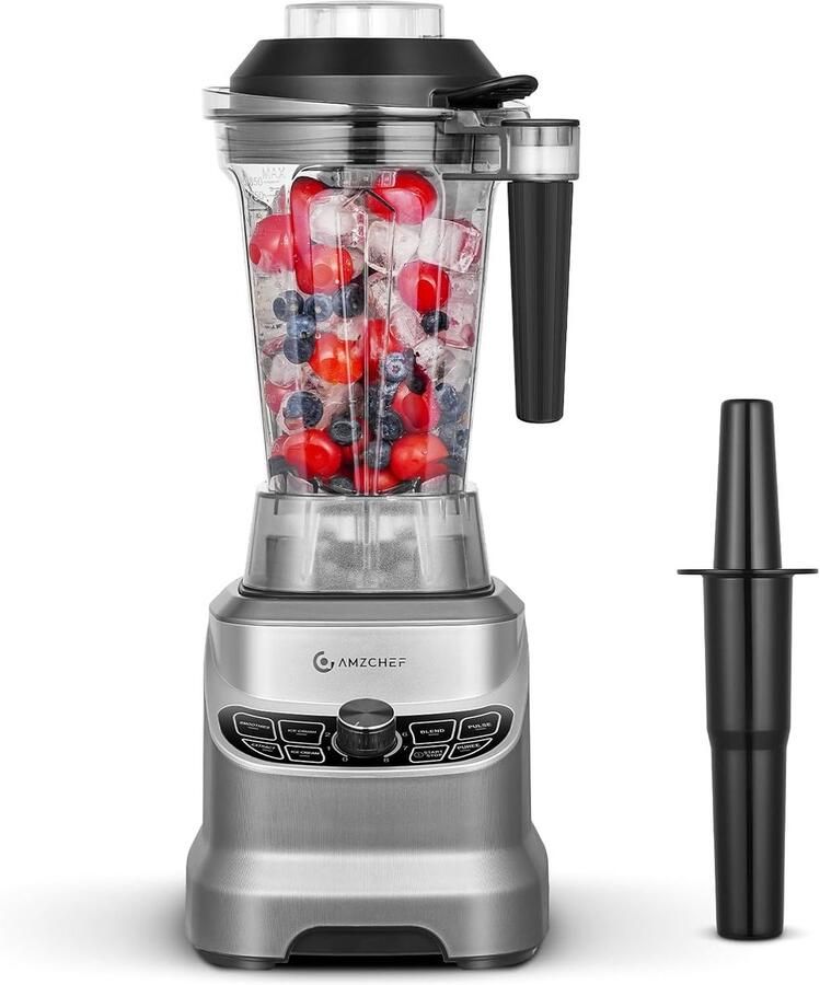 SnelShoppen Professionele blender met 8 snelheden 1800W krachtige mixer voor shakes smoothies ijscrushen en bevroren vruchten 1 85L voor keuken