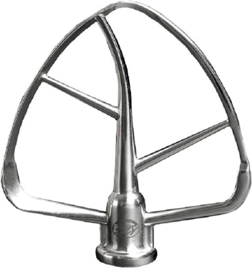 SnelShoppen Professionele RVS Flat Beater 'Taifun' Accessoire voor Keukenmachine 4.3 4.8 Liter Kom Vaatwasmachinebestendig Ideaal voor Purées B