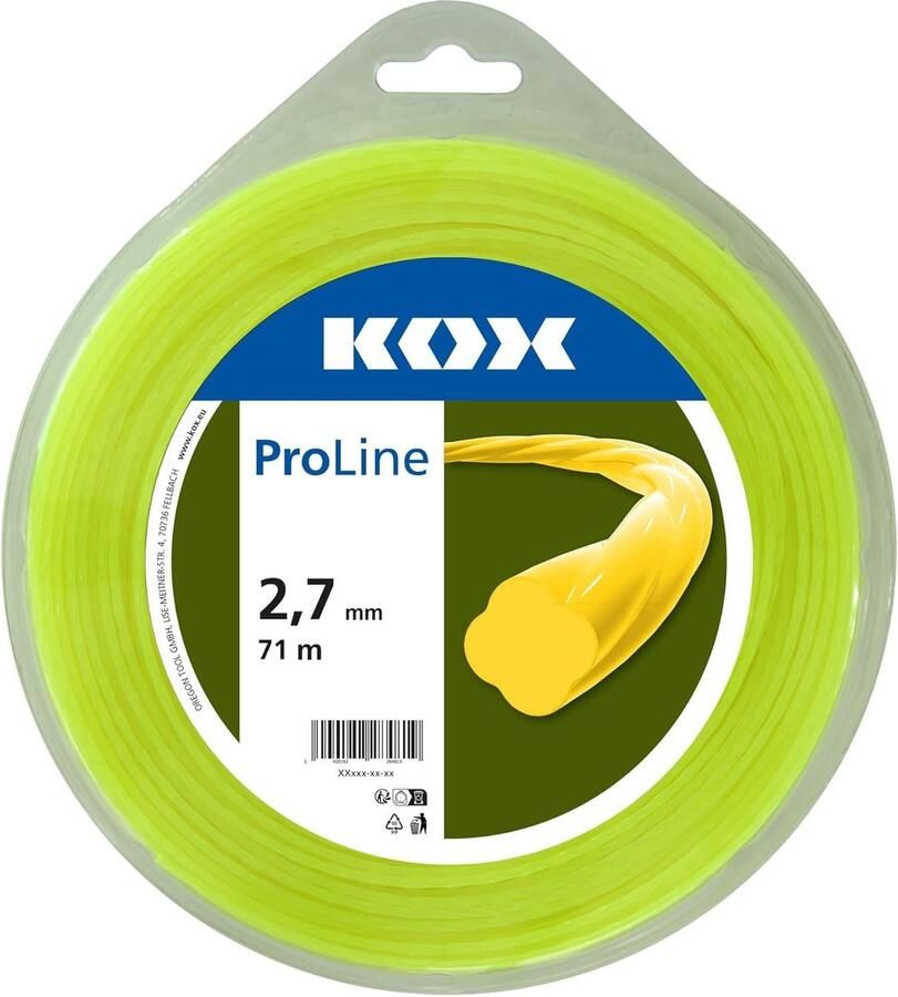 SnelShoppen ProLine Snijdraad 2 4 mm 437 m Lengte Twisted Brush Cutter Fluorescerend Stil en Efficiënt Tuinaccessoires