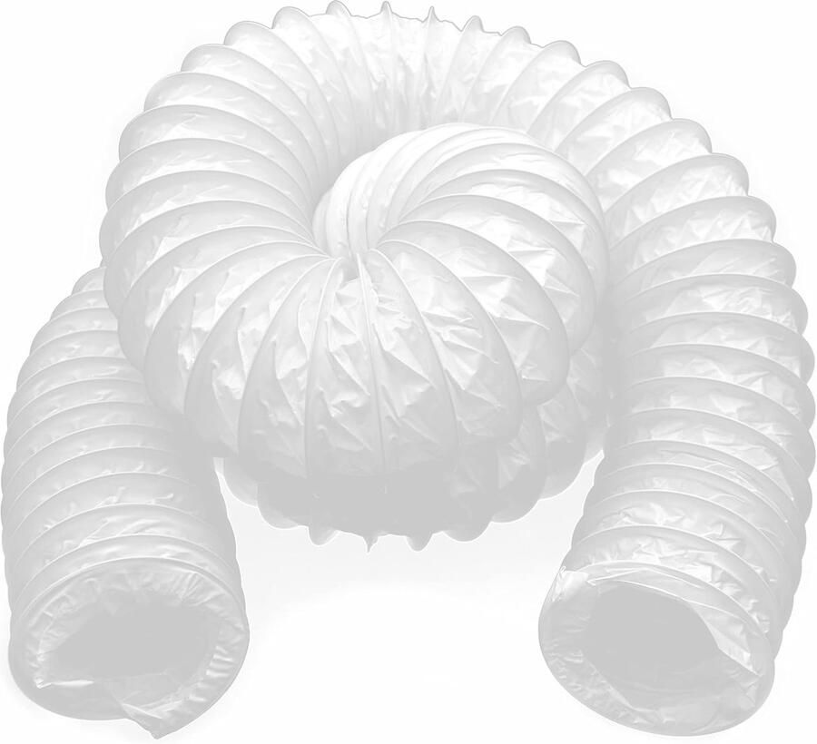 SnelShoppen PVC Ventilatie Slang Ø 100 mm 1 m Verbindingsslang voor Droger Airco Ventilatiesystemen Warmteafvoerslang voor Afzuigkap