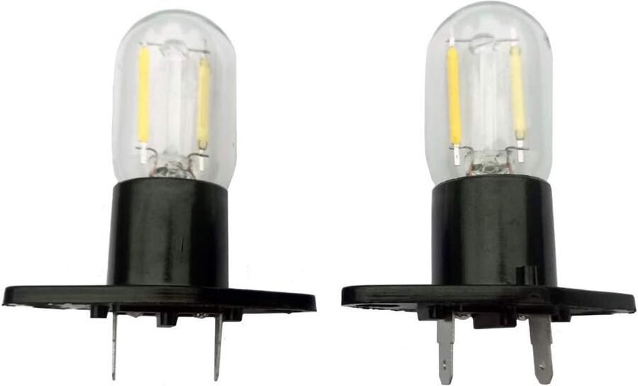 SnelShoppen QLEE Z187 LED Magnetron Lamp 1.5W Vervangingslamp voor Koelkast en Magnetron 20W Equivalent 2 Stuks 50000 Uur Levensduur Daglicht 50