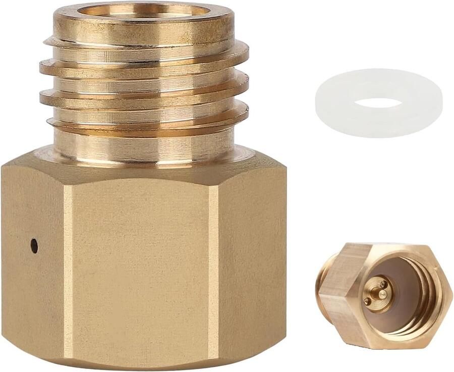 SnelShoppen Quooker CO2 Adapter TR21-4 naar TR21-3 Compatibel met Sprudelux CO2 Fles Messing 1 Stuk Veilig voor Quooker Cube Systemen