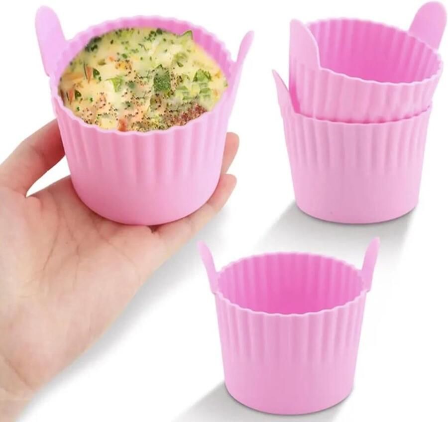 SnelShoppen Ramekins voor Air Fryer 6 Stuks Silicone Muffin Moulds Eierschalen voor Airfryer BPA-vrij en Hittebestendig Ideaal voor Keuken e