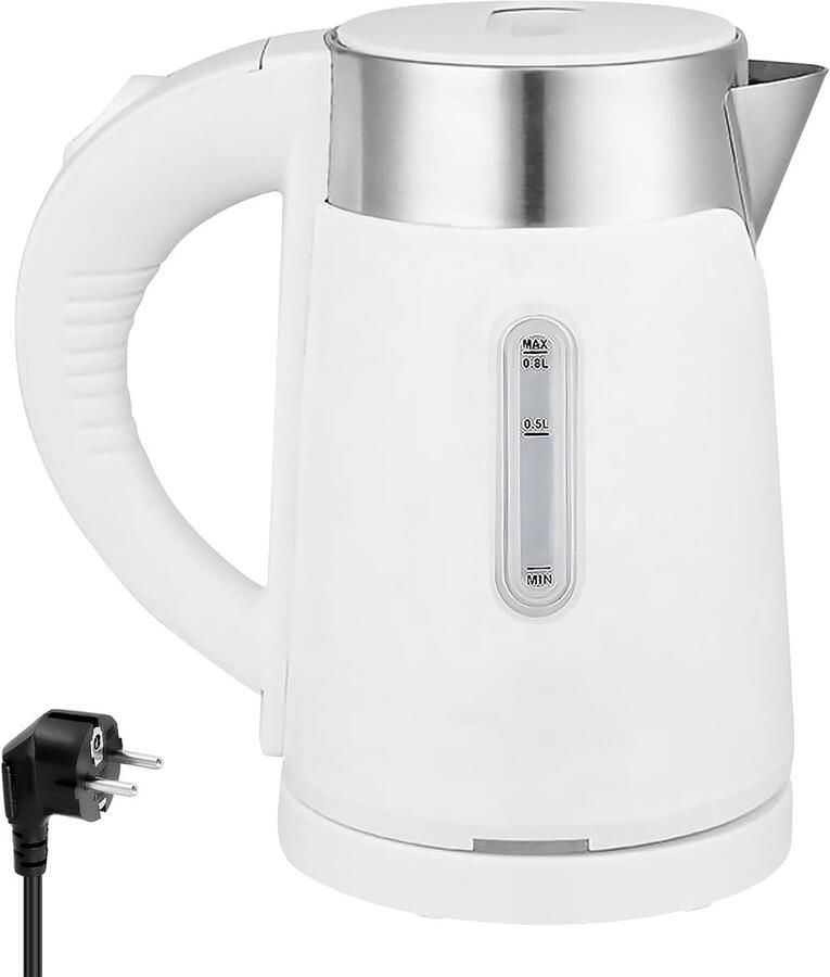 Reis Waterkoker Mini Ketel Warme Dranken Maken Snelle Verwarming 0.8 Liter Wit