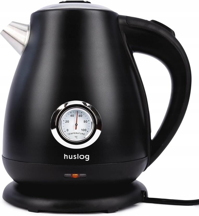 SnelShoppen Retro Elektrische Waterkoker 1 7L Roestvrij Staal 2200W met Temperatuurmeter Snelkookfunctie Draadloze 360°-Sokkel en Automatische Ui