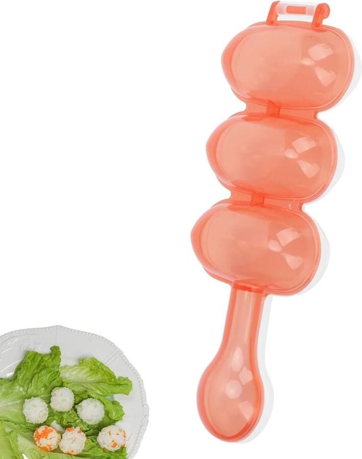 SnelShoppen Rice Ball Maker Shake DIY Rijstbal Maker Makkelijk Schoon te Maken Handige Keuken Tool voor Lunch Rood Geschikt voor Kinderen en F