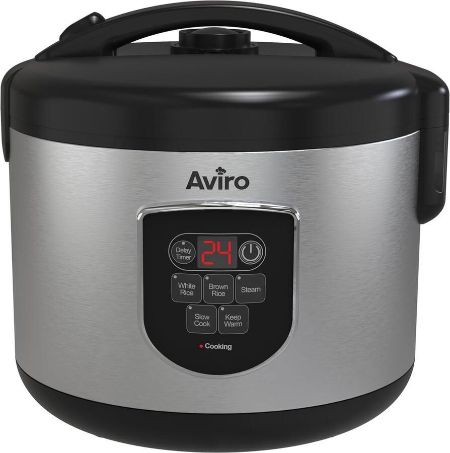 SnelShoppen Rijstkoker Multikoker 1 8L Slowcooker met 7 Functies Warmhoudfunctie Roestvrij Staal Anti-aanbaklaag Voor 2-10 Personen Keuk
