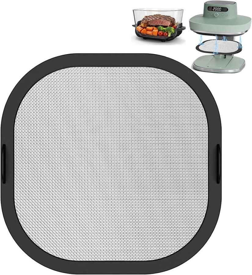 SnelShoppen Roestvrijstalen Spatbescherming voor Airfryer Fijnmazige Vetspatbescherming Herbruikbare Accessoires voor 5 7L en 2 3L Ninja CRISPi