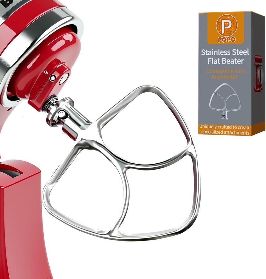 SnelShoppen RVS Deeghaak en Platte Klopper Geschikt voor Keuken Mixer 4.5-5QT Duurzaam en Universieel Perfect voor Bakken en Koken