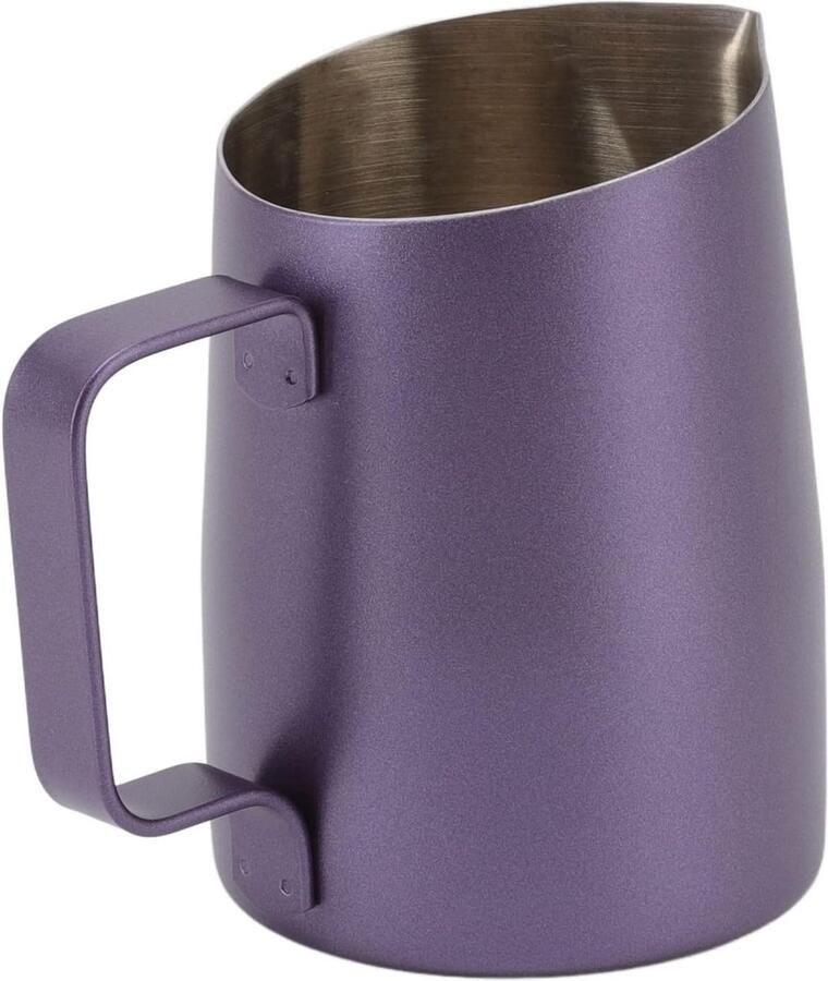 SnelShoppen RVS Melkopschuimer Pitcher 450ML voor Koffieshop Paars Melkfrother met Precisie Tuit Duurzaam en Professioneel Ontwerp voor Koffie e