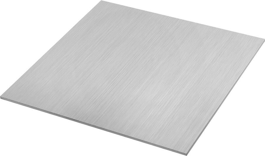 SnelShoppen RVS Plaat 304 15 x 15 cm 2 mm Dikte Roestvrij Staal voor Snijden Lassen Graveren Boren en DIY Creaties