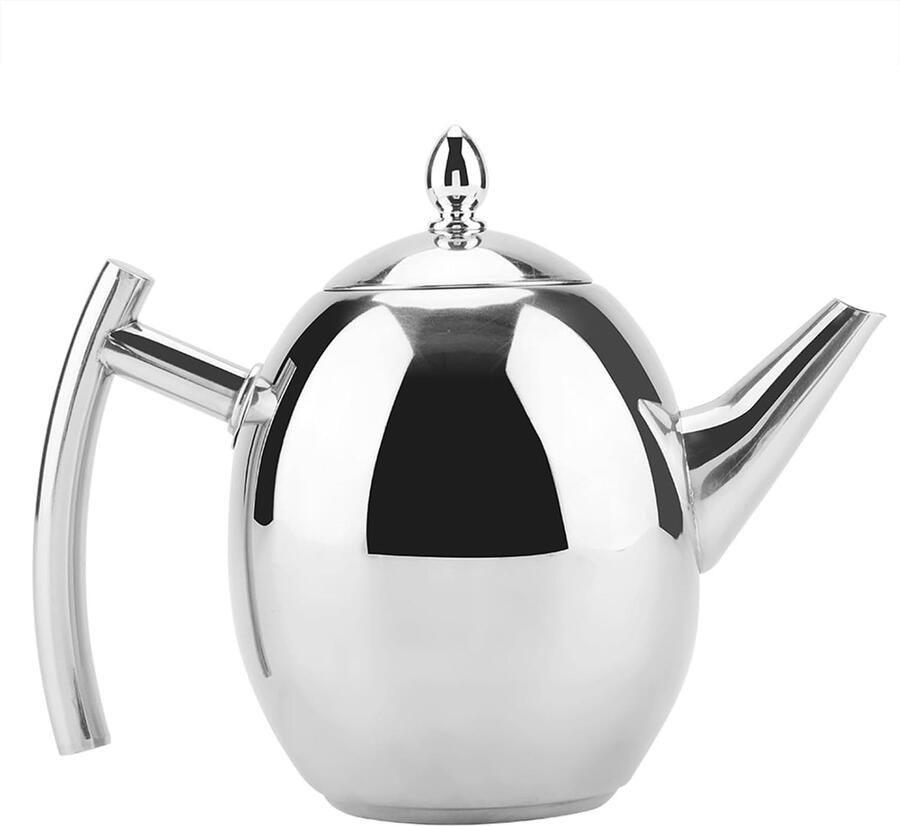 SnelShoppen RVS Waterkoker met Afvoer voor Restaurant en Hotels 1.5L Roestvrij Staal Elegante Glans Voor Koffie en Thee Keukenaccessoire