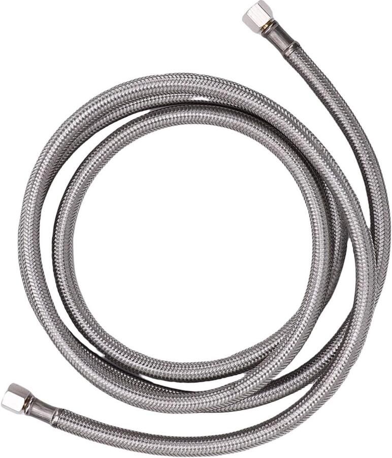 SnelShoppen Rvs Waterleiding voor IJsmachine Roestvrijstalen Verbraad Slang 1 4 Inch voor DIY Keukenapparatuur Lekvrij en Hoog Compatibel