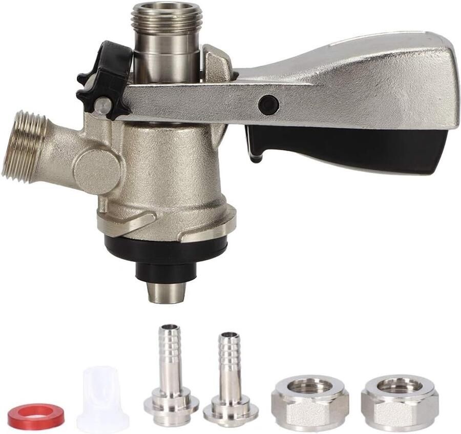 SnelShoppen S Type Bier Keg Coupler G5 8 Keg Koppeling 304 RVS Tap Distributor voor Bierbrouwerij Sterk en Duurzaam Perfect voor Feest en Campin