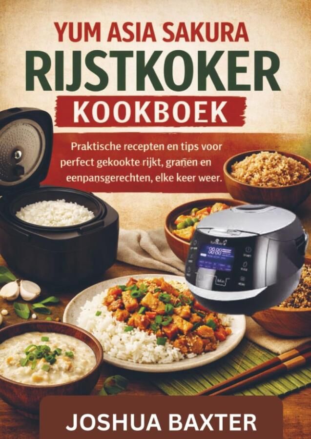 SnelShoppen Sakura Rijstkoker Kookboek met Praktische Recepten voor Perfect Gekookte Rijst Granen en Eenpansgerechten in de Keuken