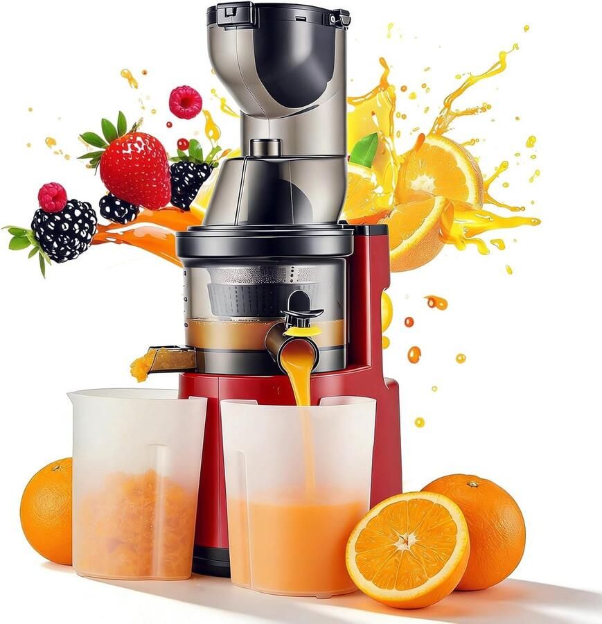 SnelShoppen Sapcentrifuge 500W Brede Kabelgoot 170mm Voor Hele Groenten en Fruit 3 Snelheden Kinderbeveiliging Lekvrij en Gemakkelijk te Reinig