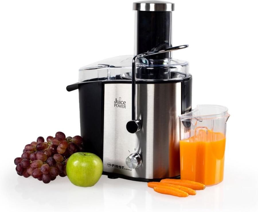 SnelShoppen Sapcentrifuge 800W XXL-Invoerschacht 750ml 2 Snelheden Eenvoudig Schoonmaken Roestvrijstalen Filter Antislipvoetjes voor Keuke