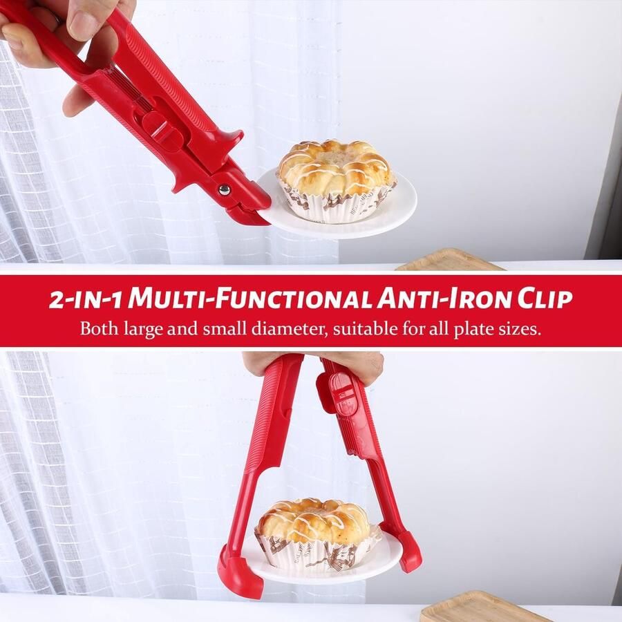 SnelShoppen Scale Clip Multifunctionele Antiscalding Kom met Antislip Siliconen Tangen en Hittebestendige Handschoenen voor Airfryer en Oven Keuken
