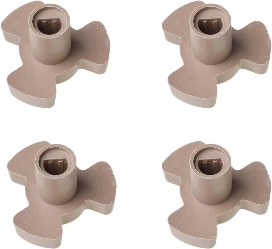 SnelShoppen Set van 4 Magnetron Draaischijf Koppelingen Grijs Geschikt voor Meeste Magnetrons 30g Maximale Gewicht Capaciteit Kunststof PP M