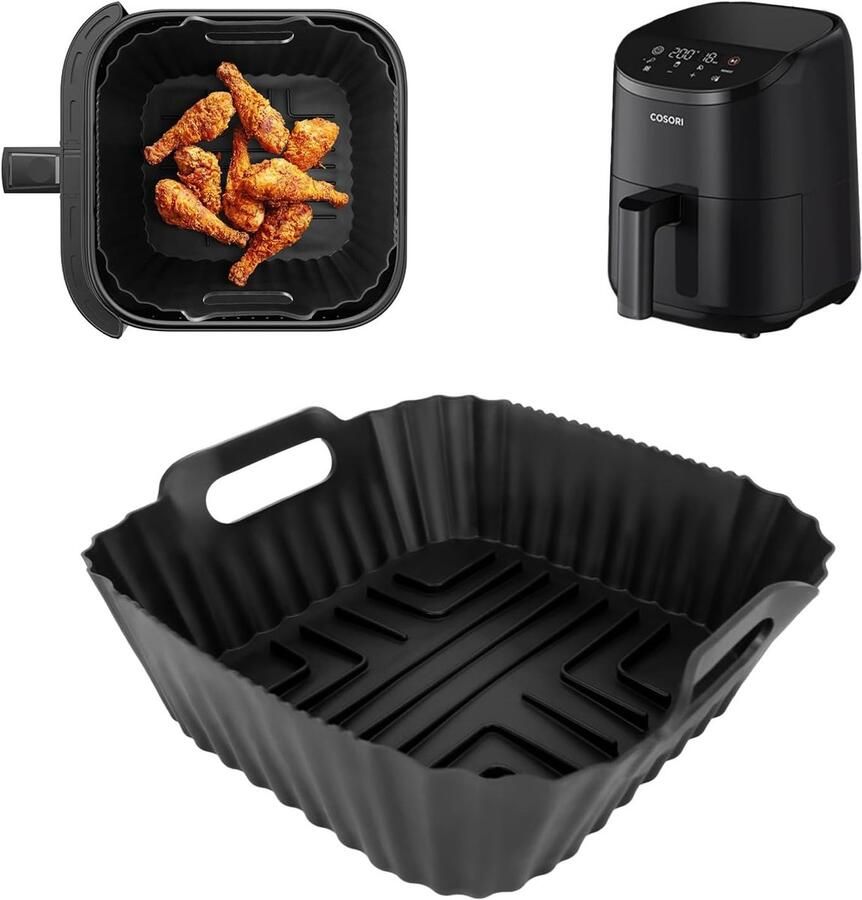 SnelShoppen Silicone Bakvorm voor Airfryer 2L Multifunctionele Accessoires voor Mini Airfryer Perfect voor 1 Persoon Hoogwaardige Silicone Bak