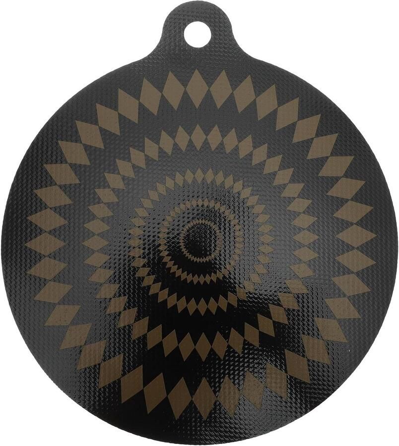 SnelShoppen Silicone Inductiekookplaat Bescherming 22 cm Diamant Patroon Inductiekookplaat Bescherming Antislip Zwart en Bruin Duurzaam en