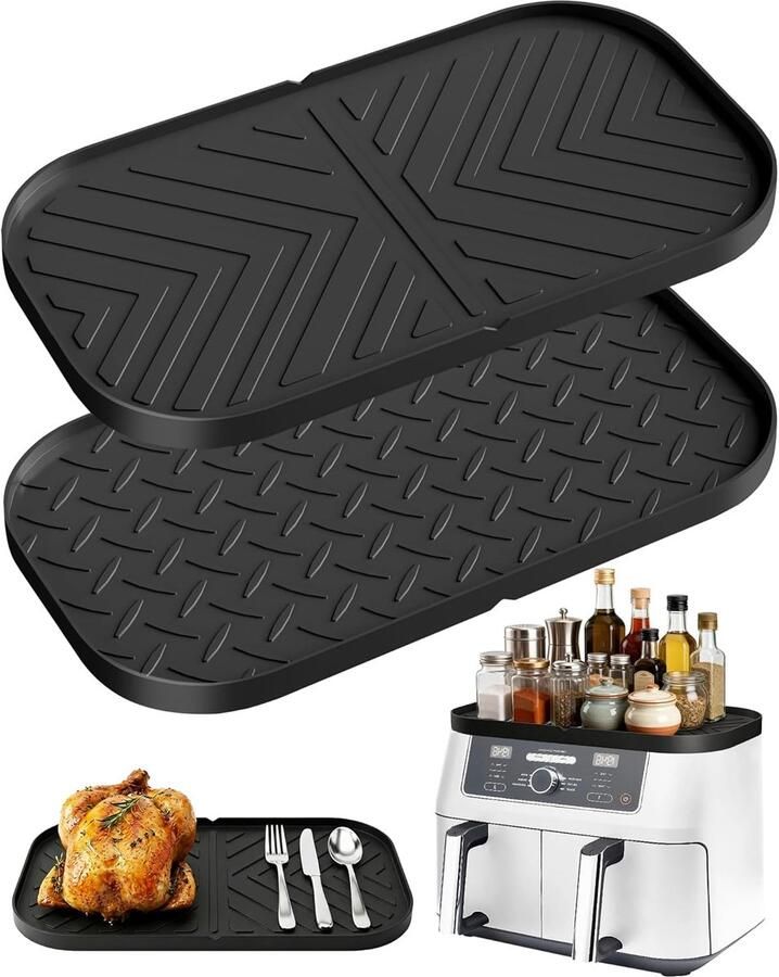 SnelShoppen Silicone Mat voor Air Fryer Hittebestendige Deksel 41.5 x 23 cm Perfect voor Ninja Airfryers Keuken Accessoire Bescherming en Optim