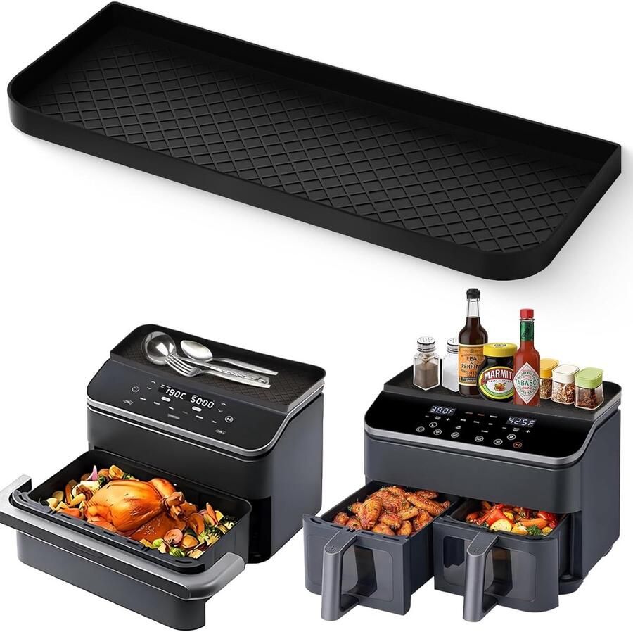 SnelShoppen Silicone Pad Opslagrek voor Airfryer Accessoires Multifunctionele Siliconen Mat voor Cosori Airfryer 8.5L en 10L Vouwbaar en Makkelijk