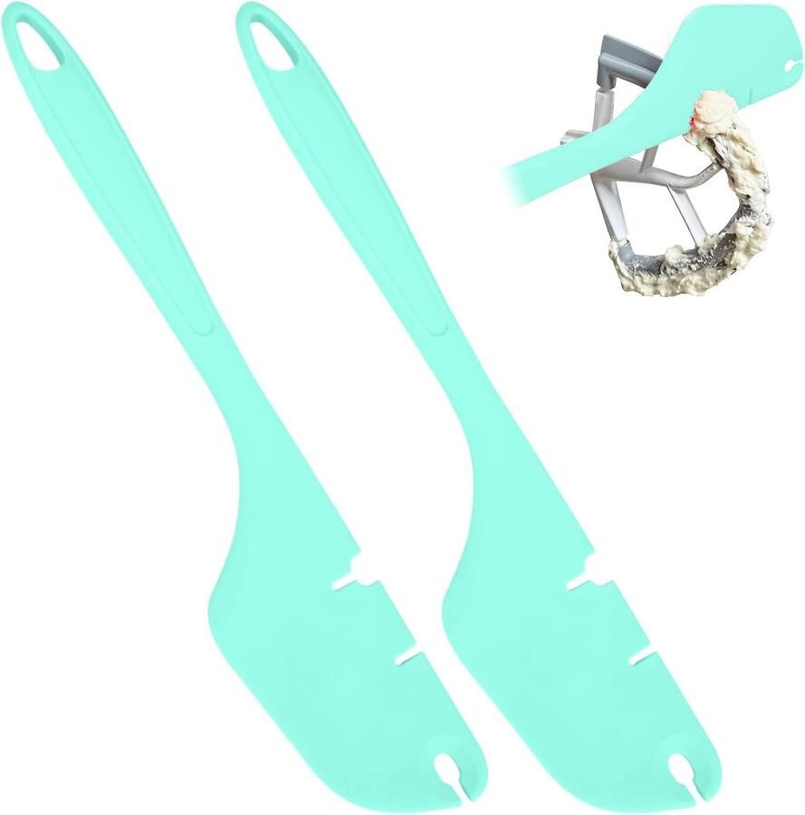 SnelShoppen Silicone Spatula Set voor Mixer en Hand Mixer Keuken Accessoires Geschikt voor Kitchen Aid Flat Mixer Hand Mixer en Kneedhaken