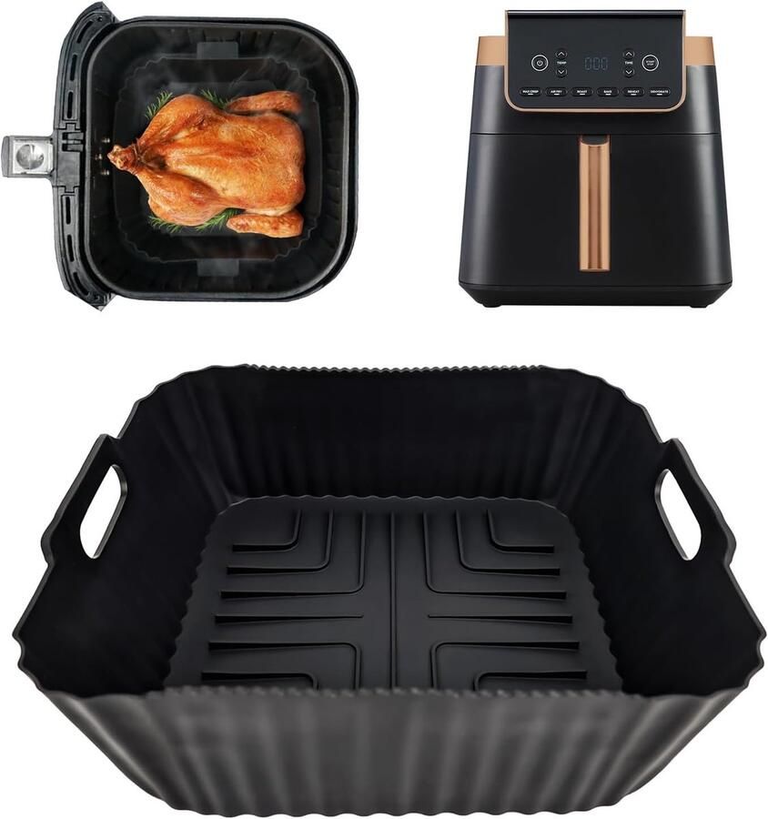 SnelShoppen Siliconen Bakvormen voor Heteluchtfriteuse Herbruikbare Bakvormen voor Ninja Airfryer Max Pro 6 2 l Geschikt voor Philips HD9270 Kleu
