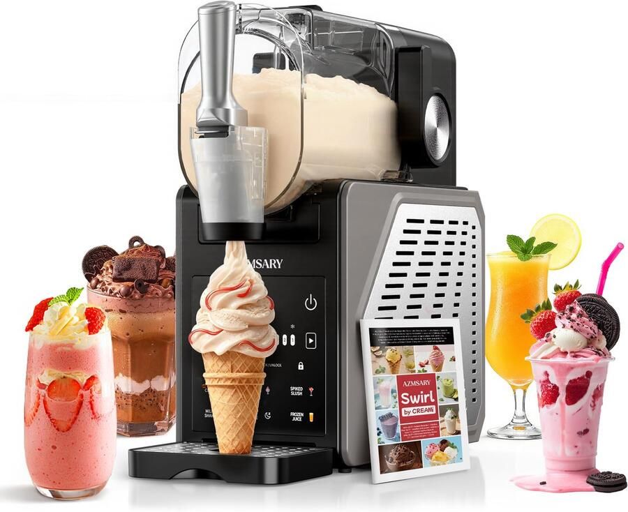 SnelShoppen Slush-machine 2 5 liter IJs- en frappé machine met LED-display 6 programma's automatische reiniging perfect voor feestjes thuisgeb