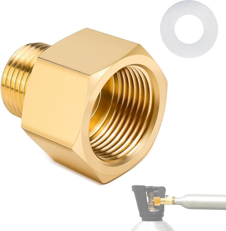 SnelShoppen Soda Cylinder CO2 Adapter G3 4 naar W21.8 1 stuk Messing Voor Quooker Cube Tank Eenvoudige Installatie Duurzaam en Betrouwbaar