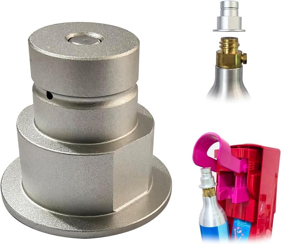 SnelShoppen Soda Water CO2 Cilinder Quick Connect Switch Adapter Valve TR21-4 voor Terra DUO ART Gaia Aluminium Lichtgewicht Voor Thuisgebr